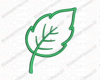 Tree Leaf Applique Embroidery Design in 3x3 4x4 and 5x7 Sizes