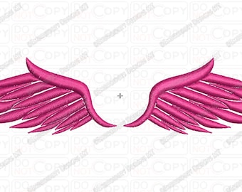 Diseño de bordado Wings 4 en tamaños 3x3, 4x4 y 5x7