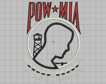 Prisioneiros de guerra desaparecidos em ação do POW MIA Applique bordado em tamanhos 4x4 5x7 e 6x10