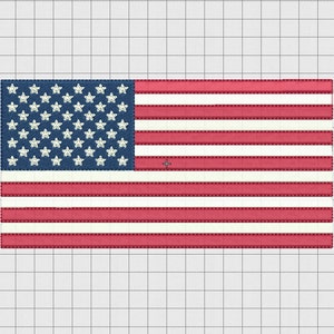 USA United States of America Flag Embroidery Design in 4x4 and 5x7 Sizes