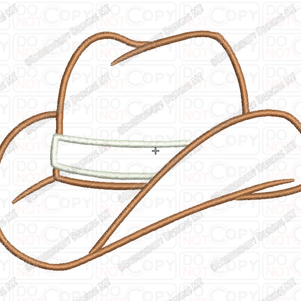 Cowboy Hat Applique Etsy