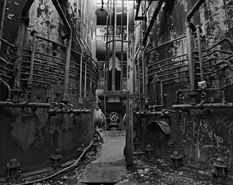 Interior at Carrie Furnace site, Rankin, PA, Pittsburgh, Pennsylvania, old steelmill, free matting