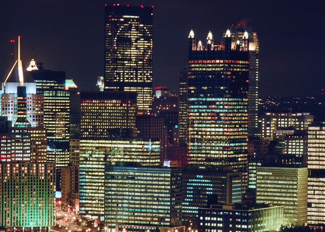 Lights up Night in the 90s, Steelers Logo on US Steel Building