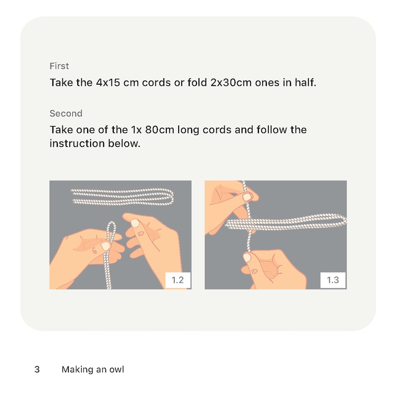 DIY Macrame Owl PDF by Macrame School Step by step guide, beginner friendly image 2