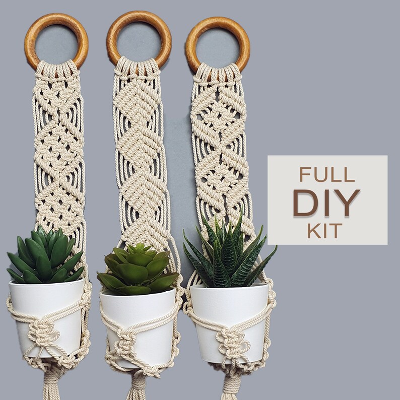 DIY Macrame Plant Hanger Kit by Macrame School Free