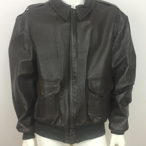 Vintage Cooper A 2 Leather Flight Jacket 46l Er Brown Air Image 0