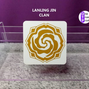 MDZS Clan Wooden Coasters. Set of 2 Mix and Match. Mo Dao Zu Shi image 3