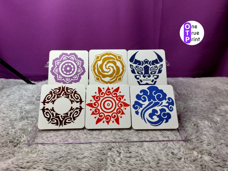 MDZS Clan Wooden Coasters. Set of 2 Mix and Match. Mo Dao Zu Shi image 1