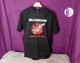 Cyberpunk 2077 Samurai Never Fade Away Album Cover T Shirt. Sizes from Kids 7-8 upto Adult XXL.