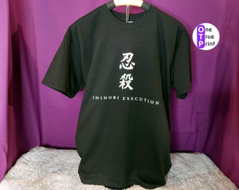 Sekiro Inspired "SHINOBI EXECUTION" Black T-Shirt.