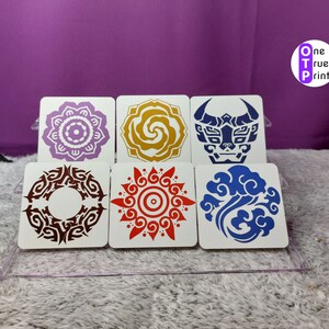 MDZS Clan Wooden Coasters. Set of 2 Mix and Match. Mo Dao Zu Shi image 9