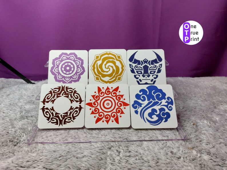 MDZS Clan Wooden Coasters. Set of 2 Mix and Match. Mo Dao Zu Shi image 9