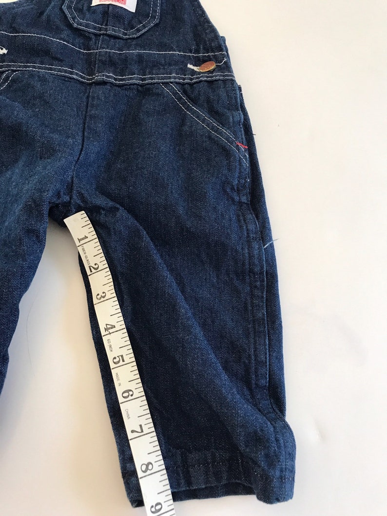 Vintage Roundhouse overalls, denim bibs, denim overalls, made in USA, vintage baby denim, jean overalls, kinfolk, vintage overalls, 18 month image 10