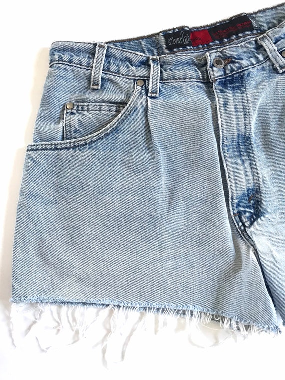 1990’s, Vintage Levis jean shorts, silver tab, cu… - image 1