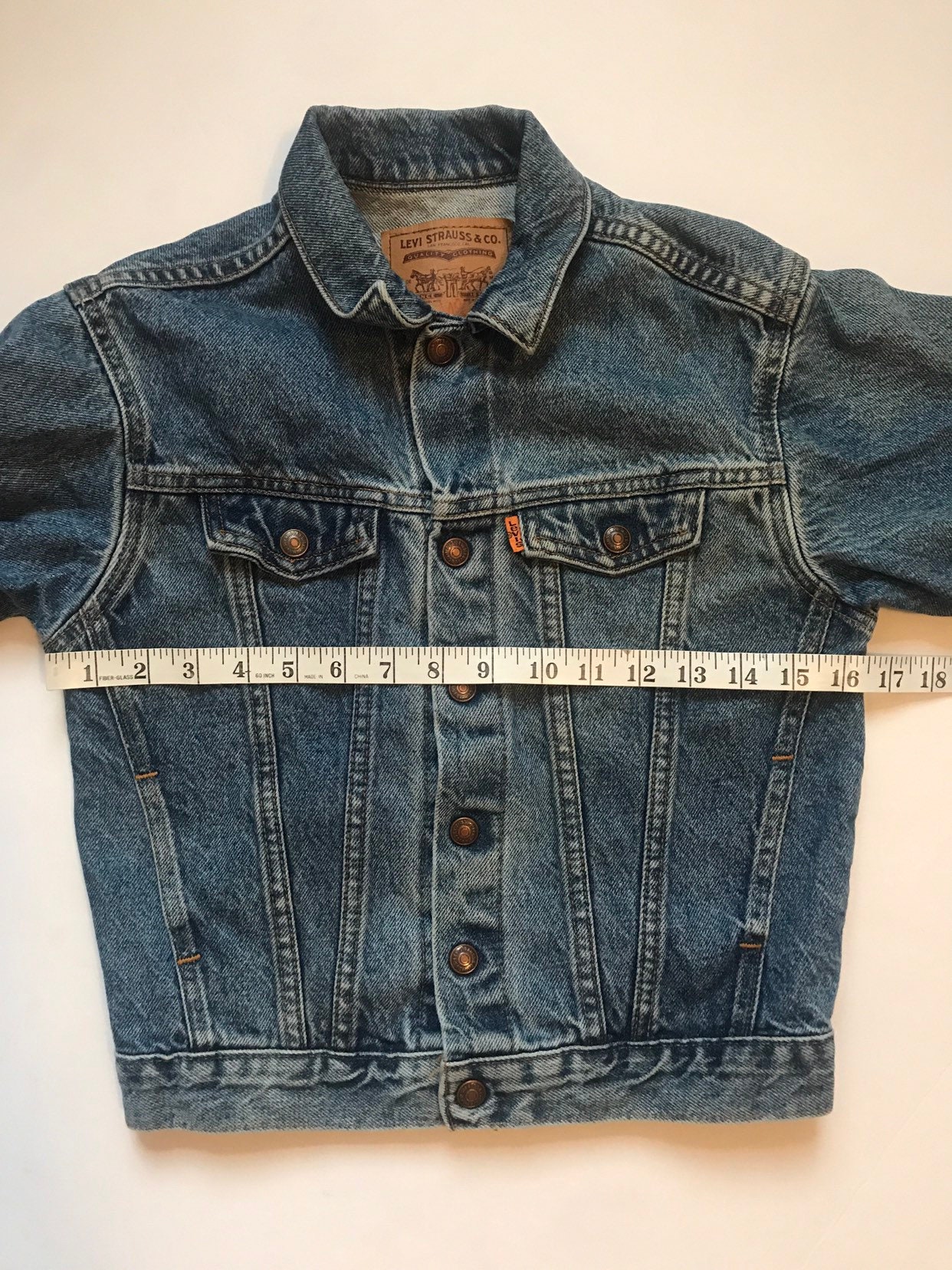 Vintage Levis Trucker Jacket, Orange Tab, Kids Jean Jacket, Kids