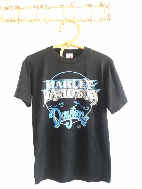 Vintage Jerzees Harley Davidson Tee, small, singl… - image 1