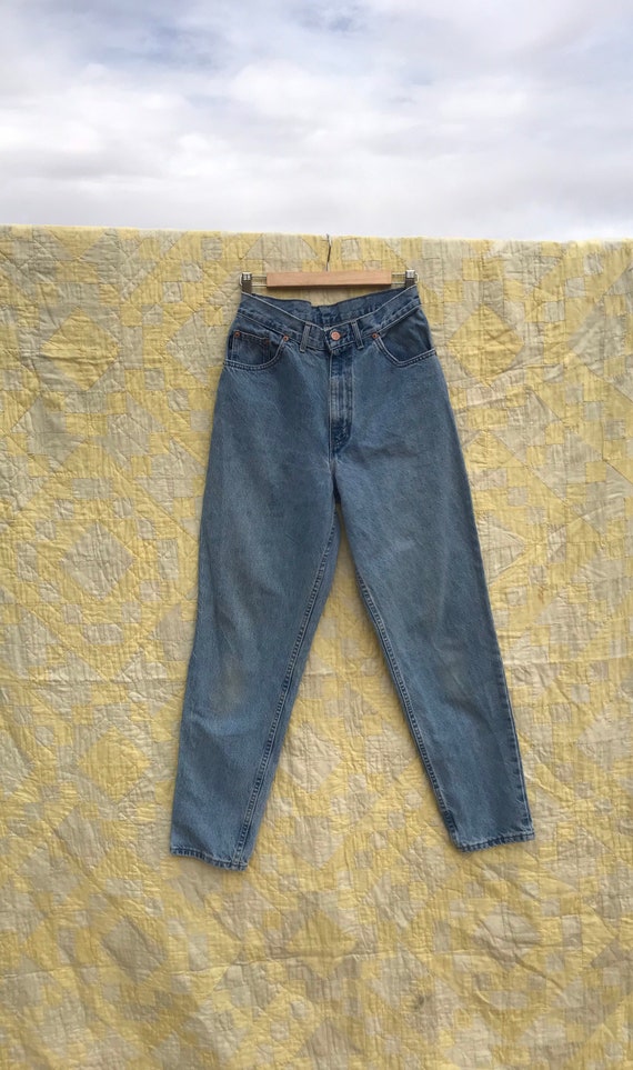 1980’s, 1990’s, Vintage chic jeans, light wash hi… - image 2
