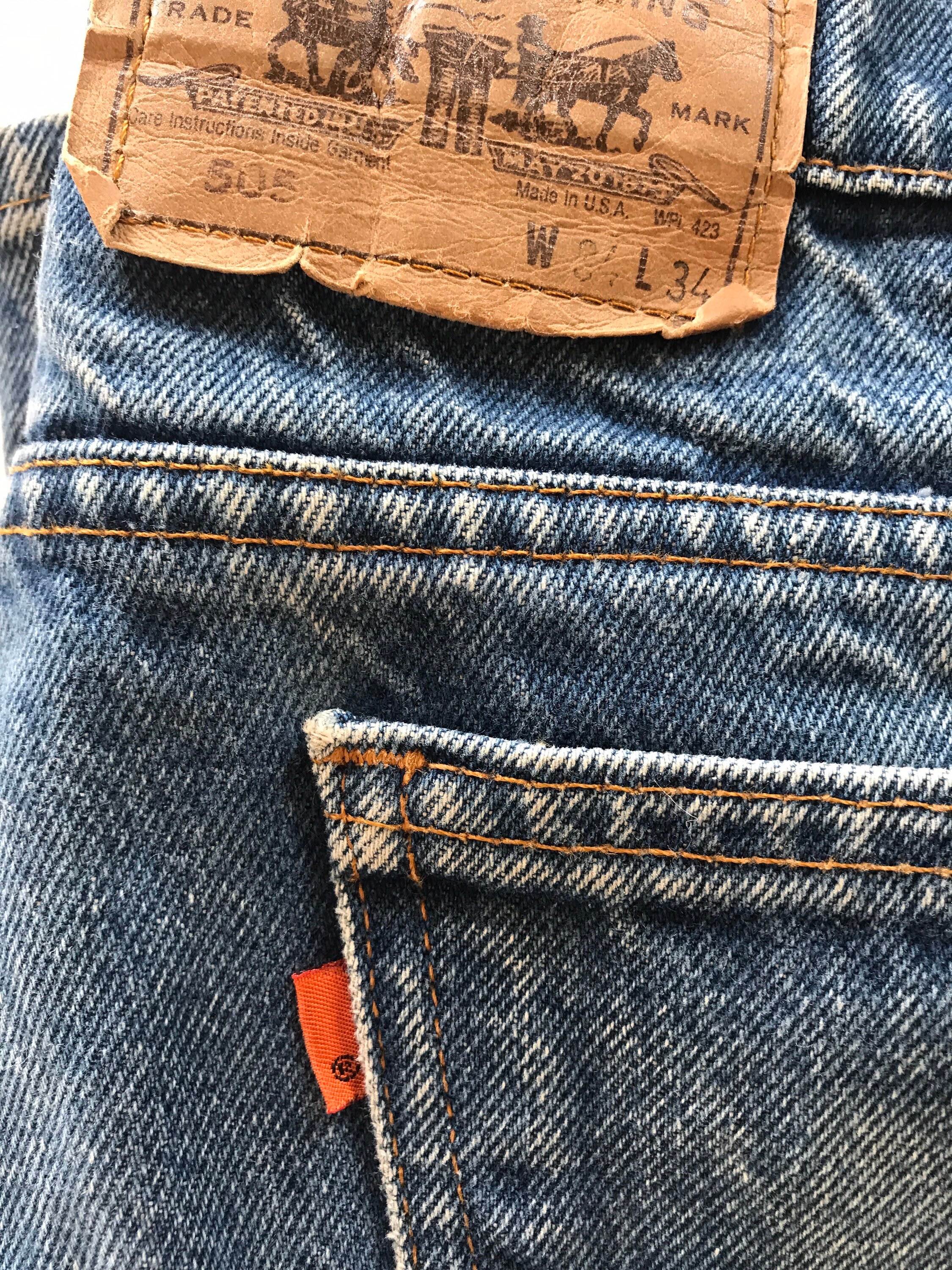 1980's, 1990's, Vintage Levi's Jeans, 505, Levis, Made USA 1980's, 1990's, Vintage Levi's Jeans, 505, Levis, Made USA