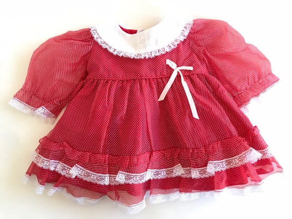 Vintage Martha's Miniatures Red and White Polka Dot Ruffle Dress, Pageant, Lace, Swiss Dot, Sheer Sleeves, USA Made Toddler Dress, Holiday - Etsy Canada Vintage Martha's Miniatures Red and White Polka Dot Ruffle Dress, Pageant, Lace, Swiss Dot, Sheer Sleeves, USA Made Toddler Dress, Holiday - Etsy Canada