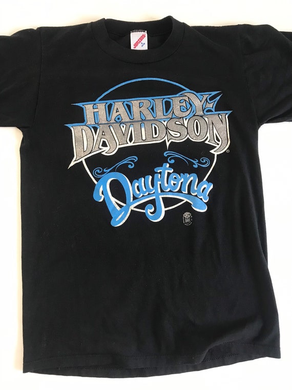 Vintage Jerzees Harley Davidson Tee, small, singl… - image 3