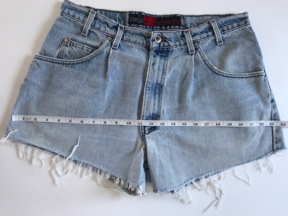 1990’s, Vintage Levis jean shorts, silver tab, cu… - image 9