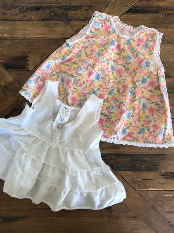 Vintage baby girl bundle, 2 bloomers, 1 slip, 1 h… - image 4