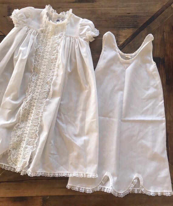 1970’s, 1980’s, vintage baby girls Christening dr… - image 3