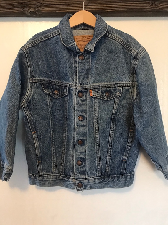 Vintage Levis trucker jacket, orange tab, kids je… - image 5