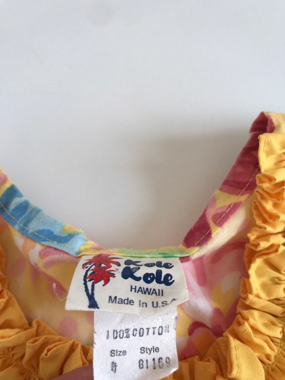 1990’s, Toddler girls Kole Kole Hawaiian floral d… - image 8