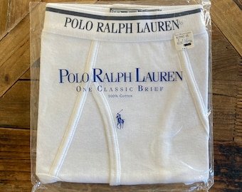 Deadstock NOS Polo Ralph Lauren 1990’s classic Brief, made in USA, sealed in the package, size 36, medium, vintage Ralph Lauren, cotton