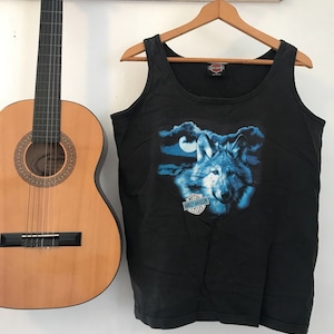 RARE Vintage 1993 Harley Davidson tank top, harley wolf tank, biker tee, harley tee, vintage Harley Davidson, vintage harley tee, motorcycle