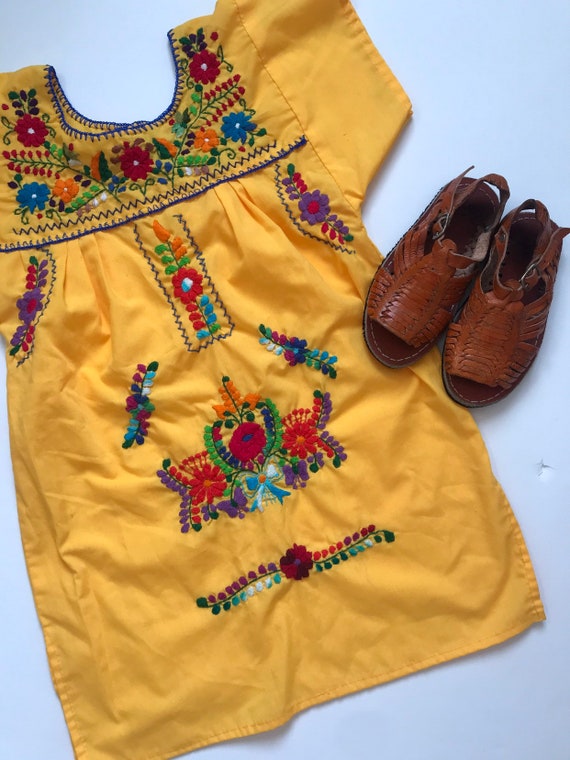 Vintage girls Oaxacan dress, hippie girls dress, … - image 2
