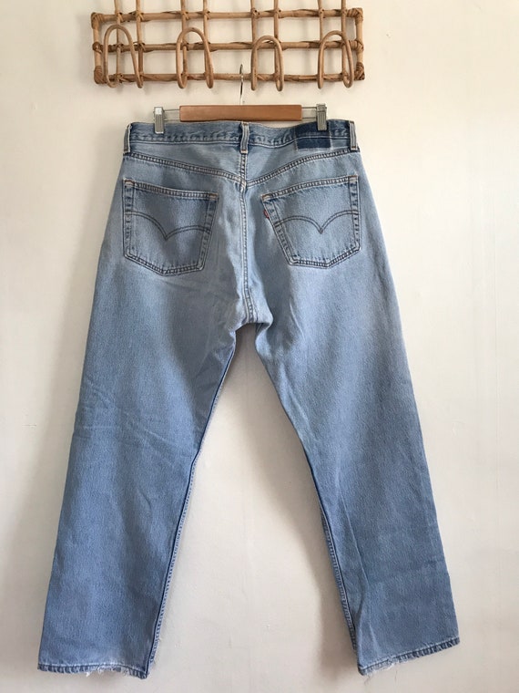 1990’s, Vintage Levis 501 jeans, well worn, holes… - image 3