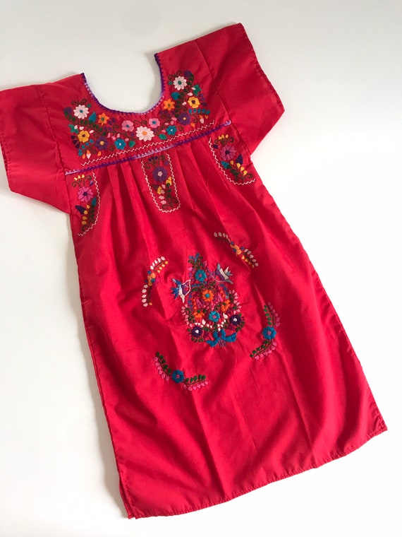 Vintage girls Oaxacan dress, size 6, 7, embroider… - image 5