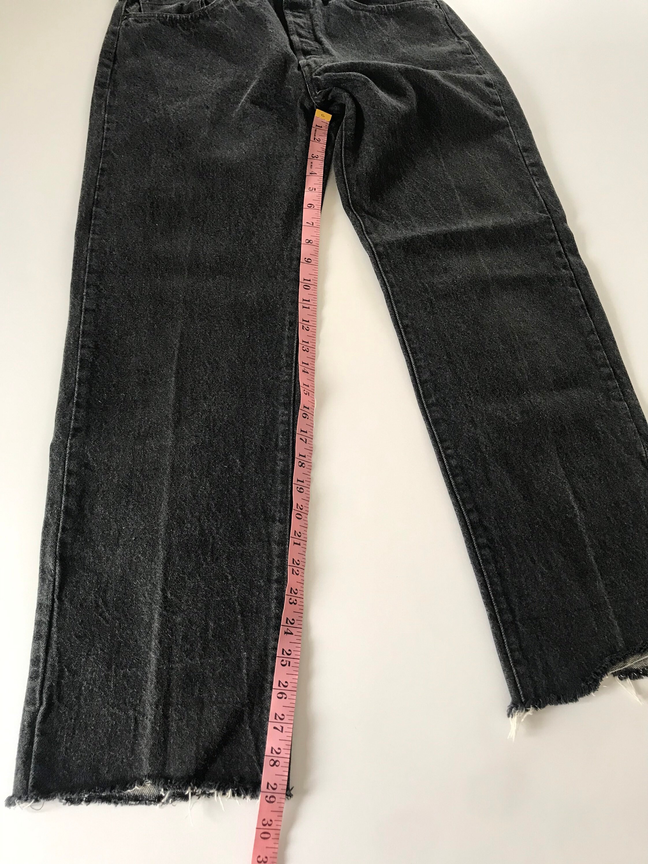 1980s, 90s, Vintage Levis 501 Raw Hem Jeans, Made in USA, Button 