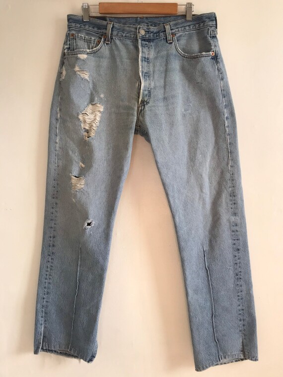 Made in USA Levis 501, vintage Levis jeans, 33”, … - image 1