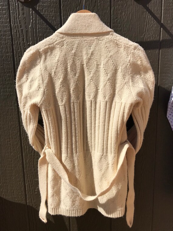 1970’s chunky knit cardigan, Sabra Wintuk, wrap s… - image 9