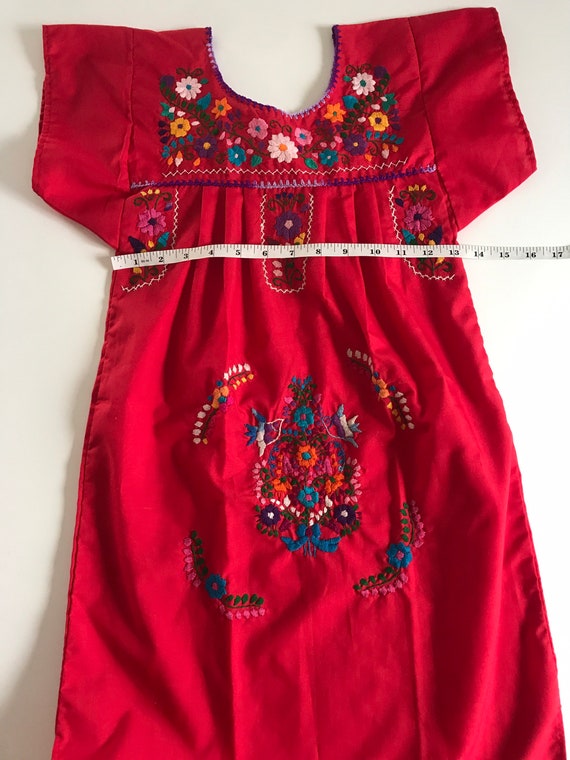 Vintage girls Oaxacan dress, size 6, 7, embroider… - image 10