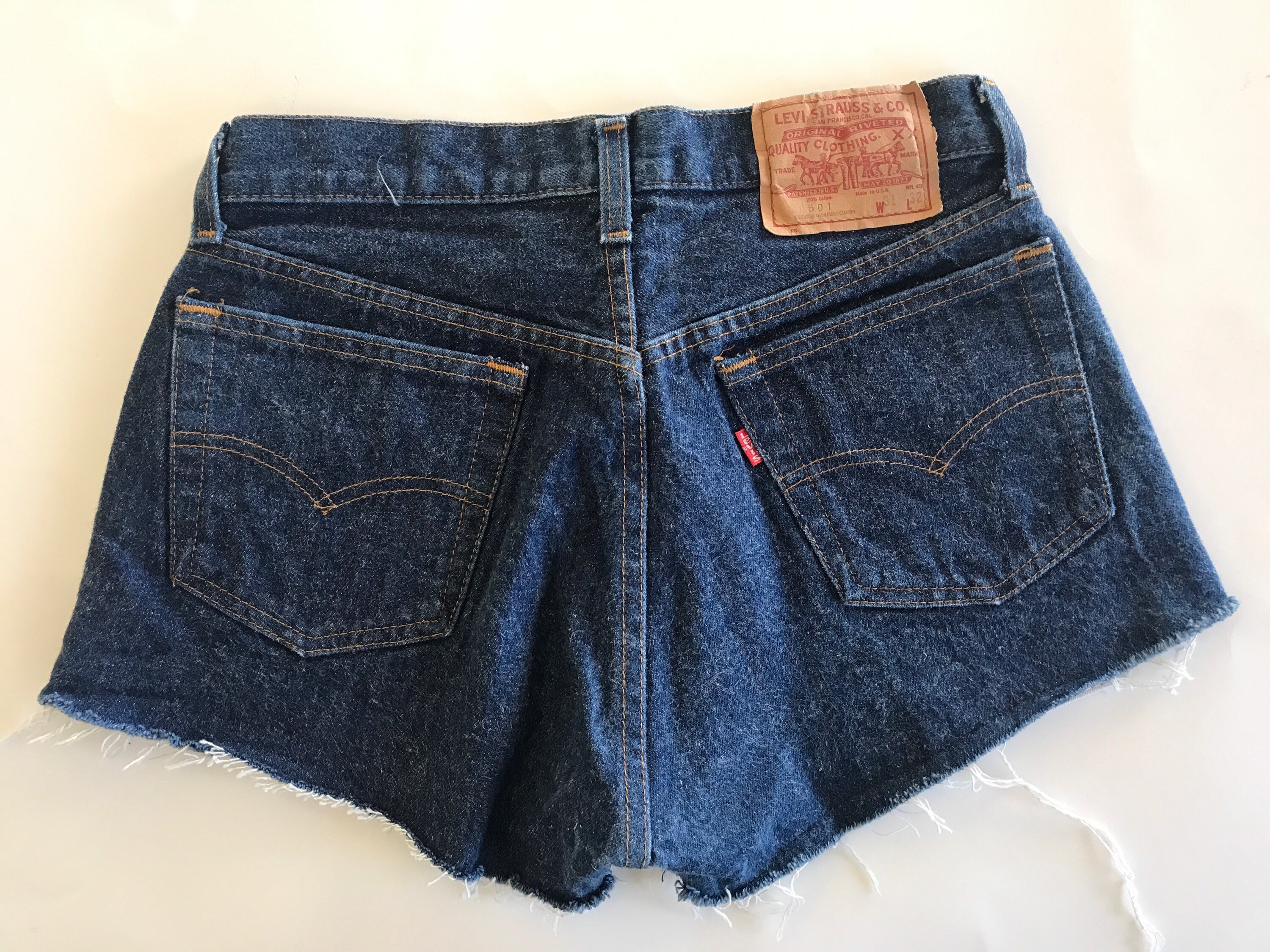 1990's, Vintage Levi's Jean Cutoffs, 501 Cutoff Shorts, Levis