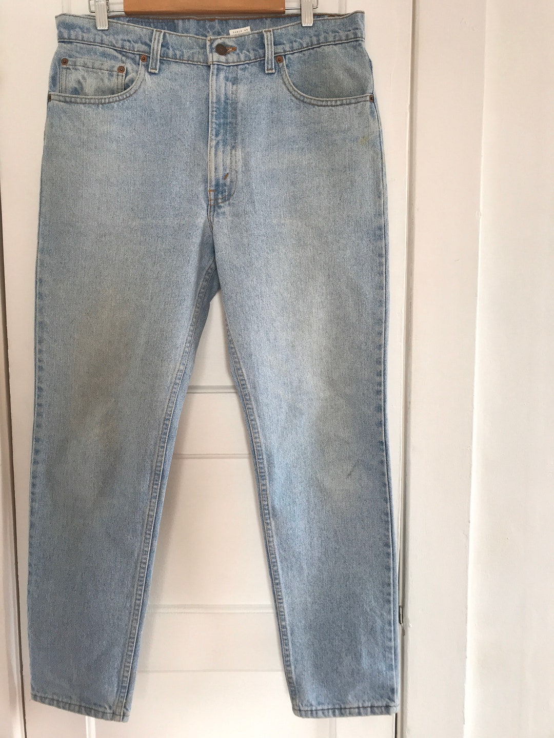 Vintage High Rise Levis 34 Tapered Jeans 90s Levis USA - Etsy