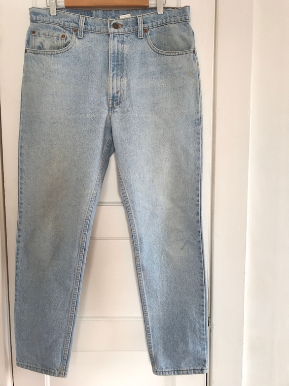 Vintage High Rise Levis 34 Tapered Jeans 90s Levis USA - Etsy