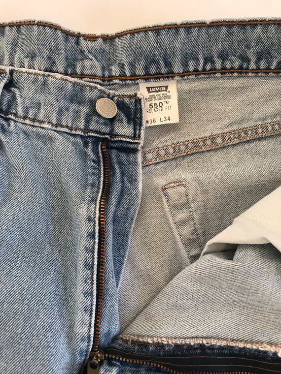 Levis 550, W34 L33, extra long inseam, 1990’s, Le… - image 7