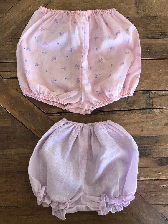Vintage baby girl bundle, 2 bloomers, 1 slip, 1 h… - image 6