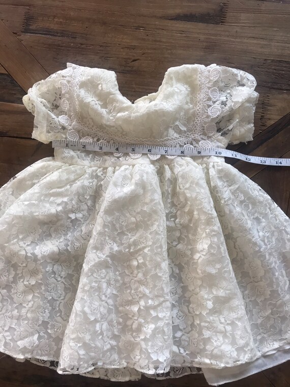 1990’s, Vintage lace toddler girls dress, made in… - image 10
