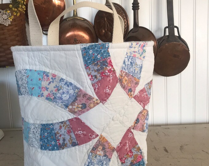 Vintage Repurposed Quilt Baskets, Easter Baskets, Purses, Quilted