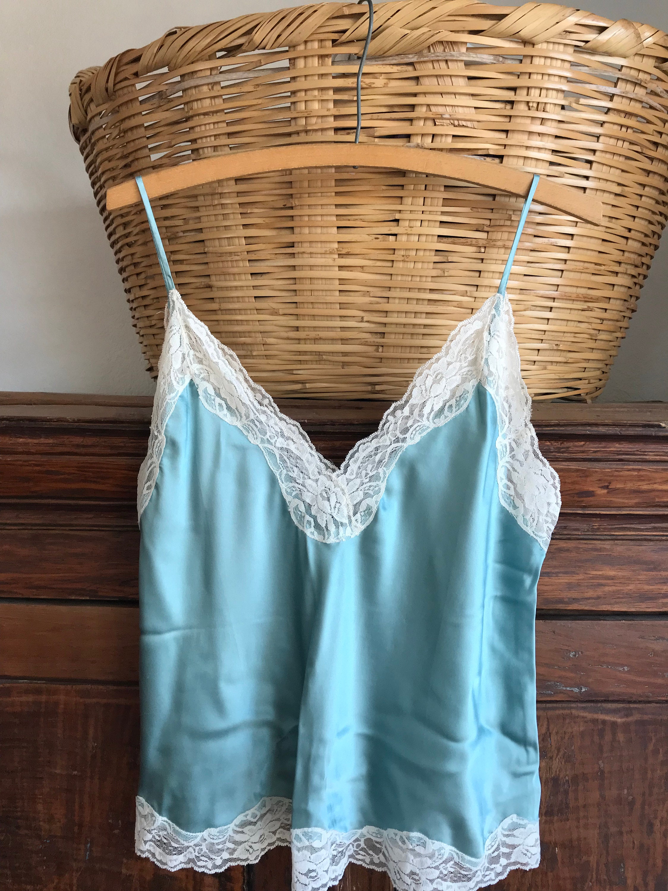 1990's, Y2K, Vintage Victoria's Secret Lace Trimmed Silk 1990's, Y2K, Vintage Victoria's Secret Lace Trimmed Silk