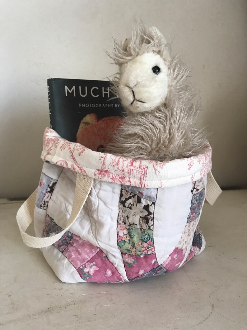 Vintage Repurposed Quilt Baskets Easter Baskets Purses Etsy