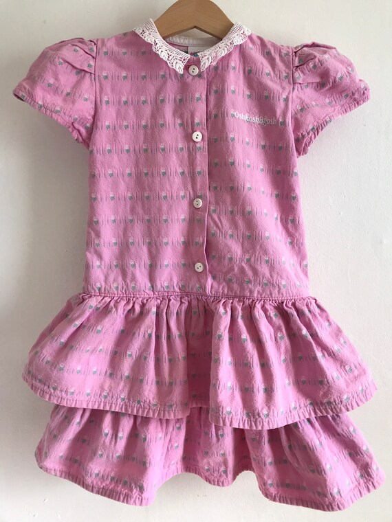 1980’s, 1990’s, Vintage Oshkosh tiered ruffle dress, … - Gem