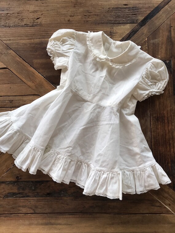 1950’s, 1960’s, baby girls white ruffle dress, fu… - image 6