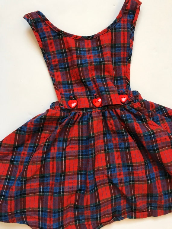 Vintage Overalls Style Dress Can Be Worn as Skirt or Dress
